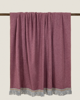 Плед "Frati SOFT BAMBOO GRANATA" с тесьмой Rousseau гранатовый 160*200