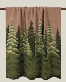 Плед "Frati BOSCO VERDE" бежево-зеленый 150*190