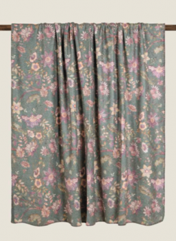Плед "Frati SOFT BAMBOO ENGLISH MORRIS GREEN" зеленый 150*200