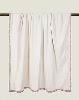 Плед "Frati SOFT BAMBOO NEVE" с тесьмой Coco кремовый 160*200