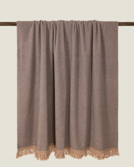 Плед "Frati SOFT BAMBOO TORTORA" с тесьмой Matisse коричневый 160*200