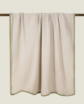 Плед "Frati SOFT BAMBOO PERLA" с тесьмой Coco серый 160*200