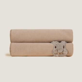 Плед "Frati SWEET RABBIT BEIGE, бежевый 130*160