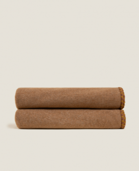Плед "Frati SOFT BAMBOO BISCOTTO" желто-коричневый 200*260
