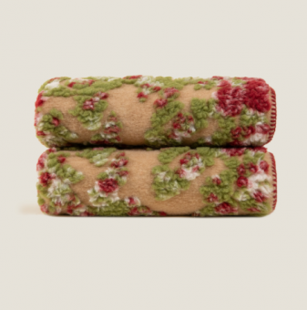 Плед "Frati SWEET ROSES BORDEAUX" бордовый 150*190