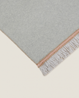 Плед "Frati SOFT BAMBOO GRIGIO PERLA" с тесьмой Matisse серый с оранжевым 160*200